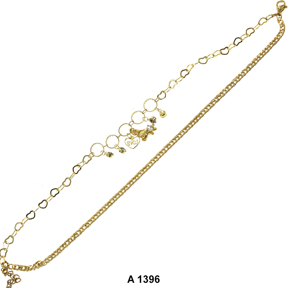 Gold Plated Anklet A 1396