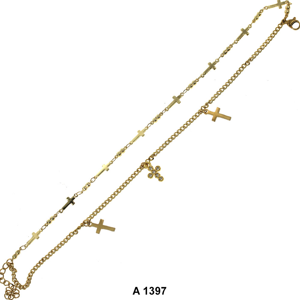 Gold Plated Anklet A 1397