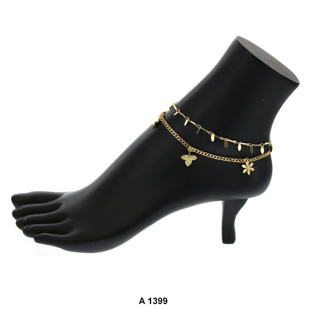 Gold Plated Anklet A 1399