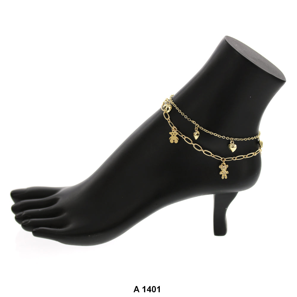 Gold Plated Anklet A 1401