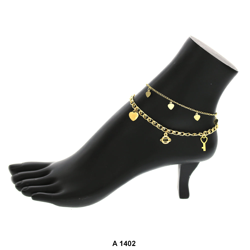 Gold Plated Anklet A 1402