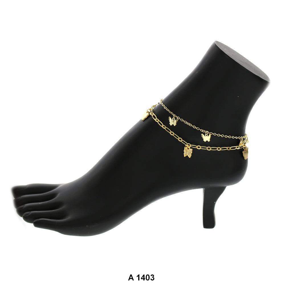 Gold Plated Anklet A 1403