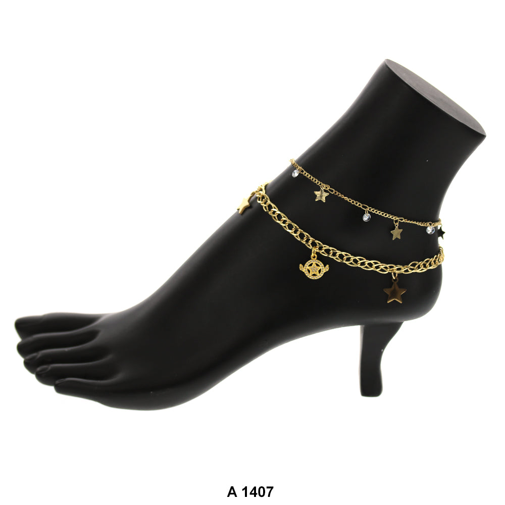 Gold Plated Anklet A 1407