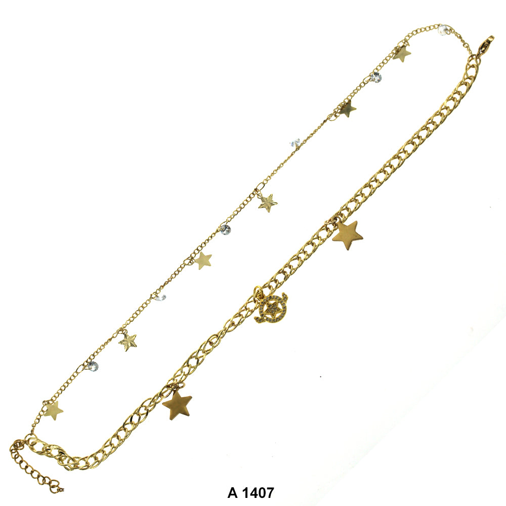 Gold Plated Anklet A 1407