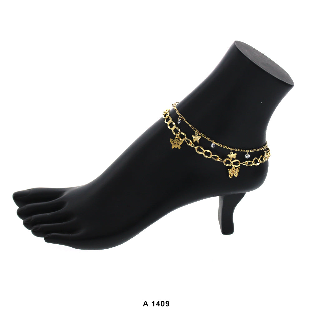 Gold Plated Anklet A 1409