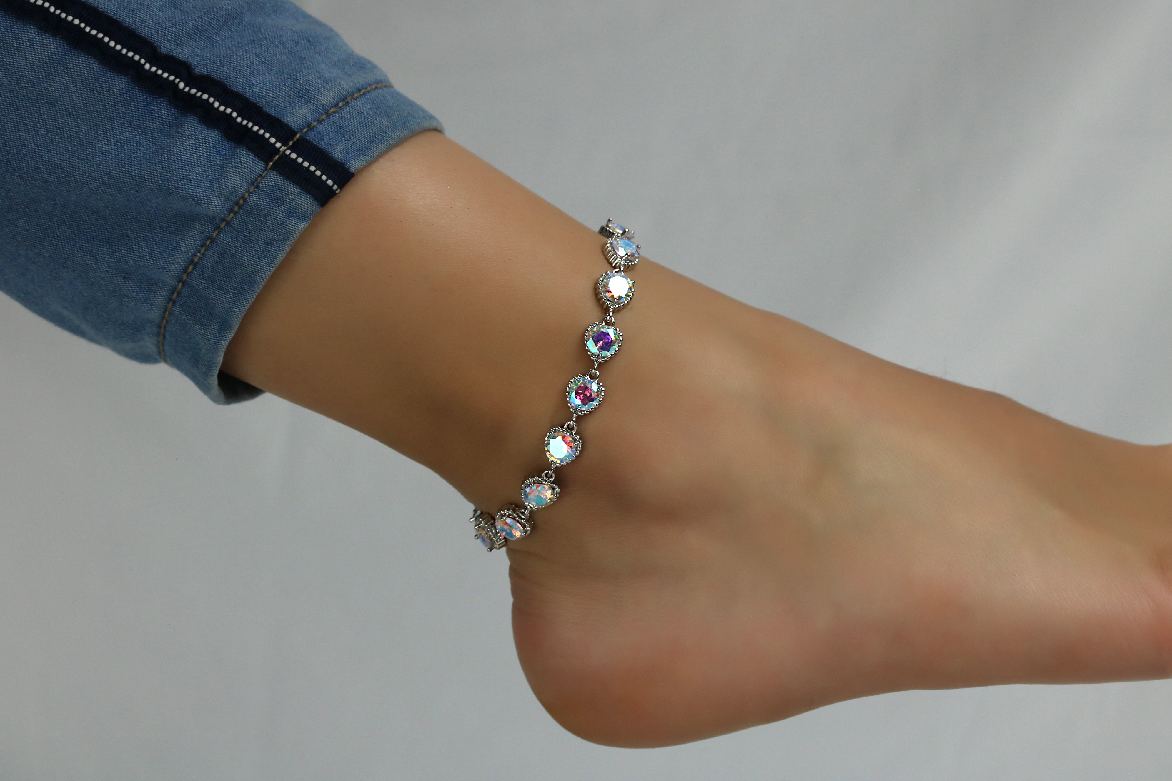 Full Stones CZ Anklet A 2102 (S) AB