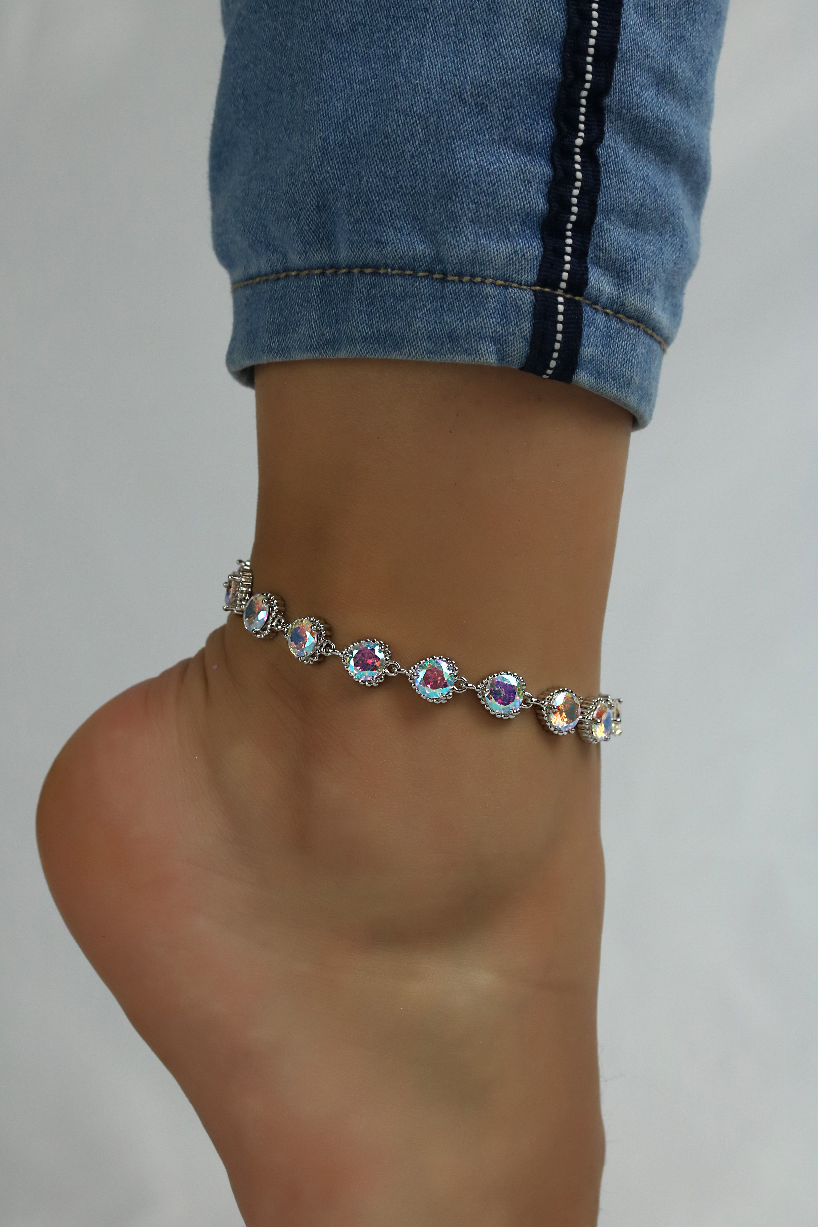 Full Stones CZ Anklet A 2102 (S) AB