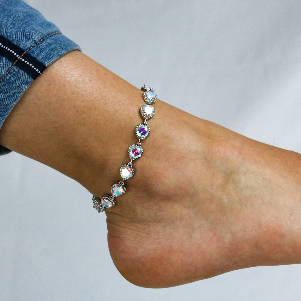 Full Stones CZ Anklet A 2102 (S) AB