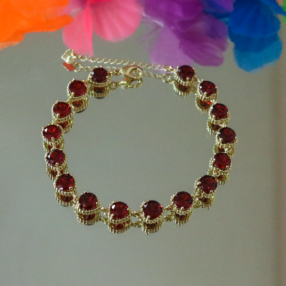 Full Stones CZ Anklet A 2102 (G) R