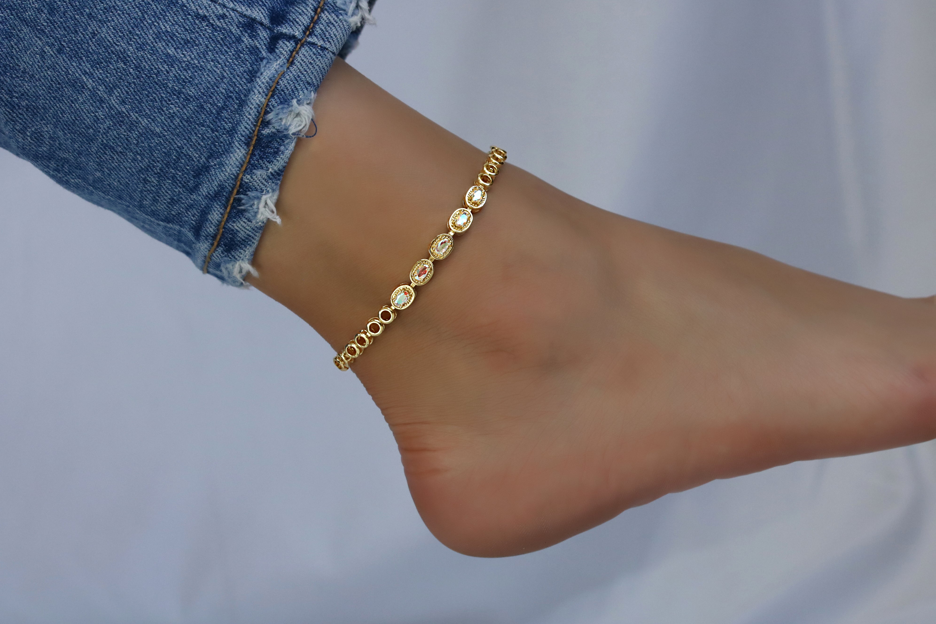 CZ Anklet A 2103 AB G