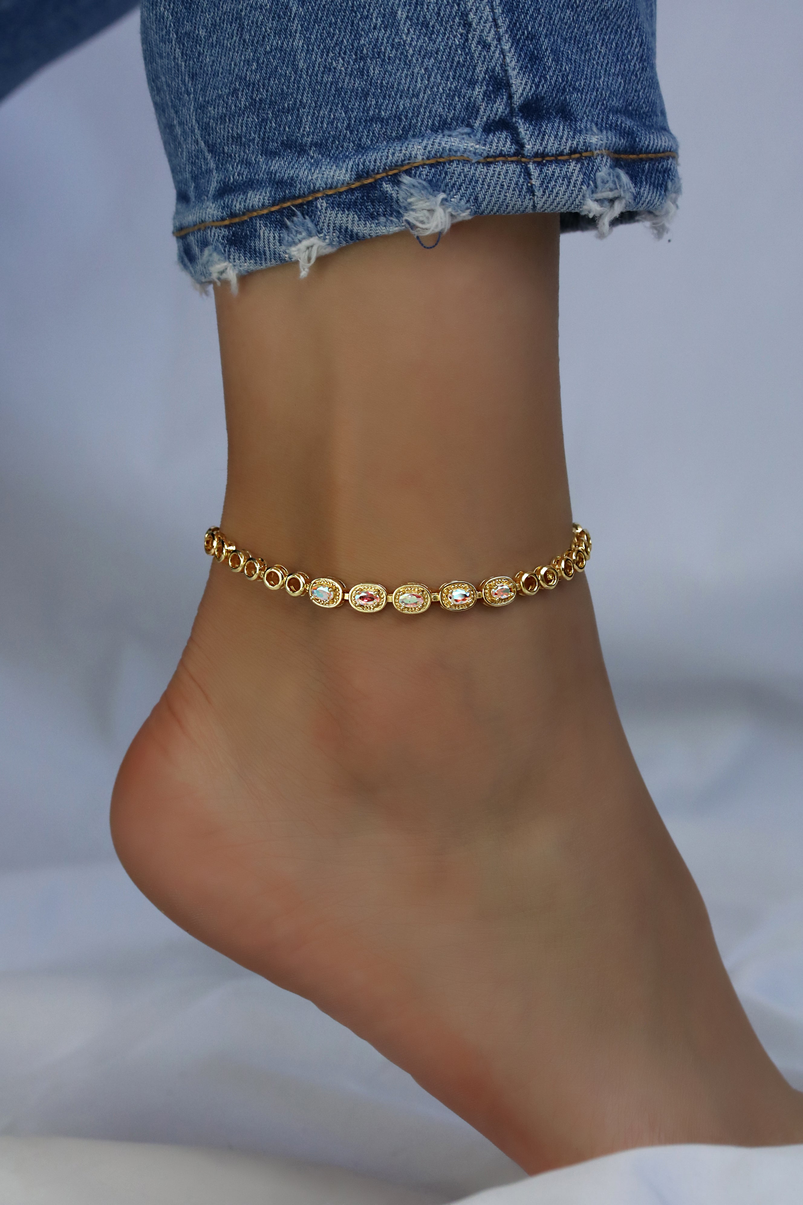 CZ Anklet A 2103 AB G