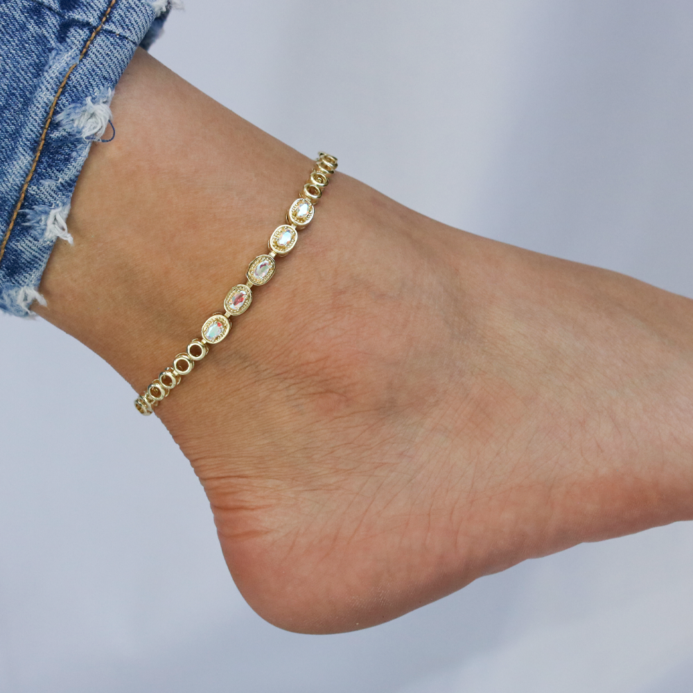 CZ Anklet A 2103 AB G