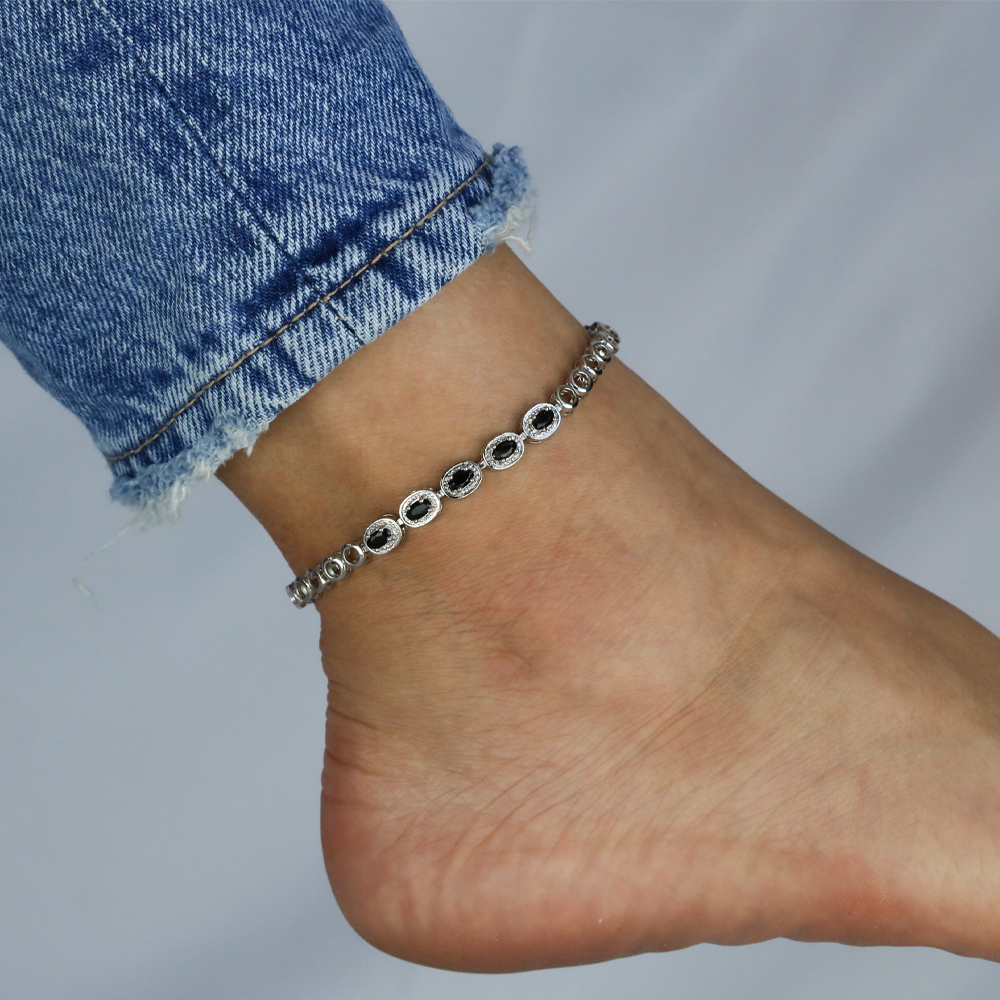 CZ Anklet A 2103 BK S