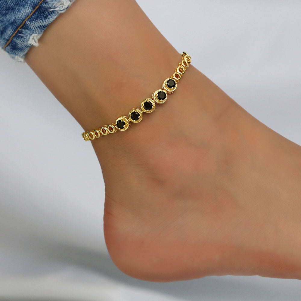 CZ Anklet A 2104 BK G