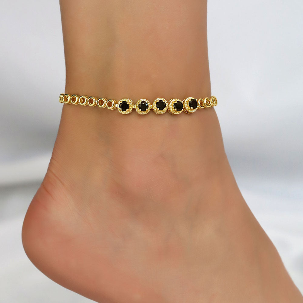 CZ Anklet A 2104 BK G