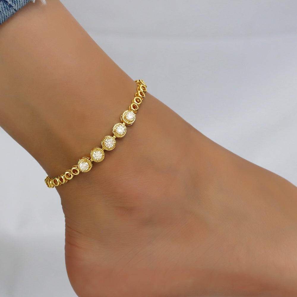 CZ Anklet A 2104 W G