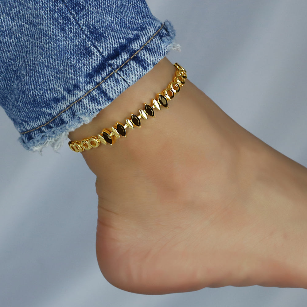 CZ Anklet A 2105 BK G