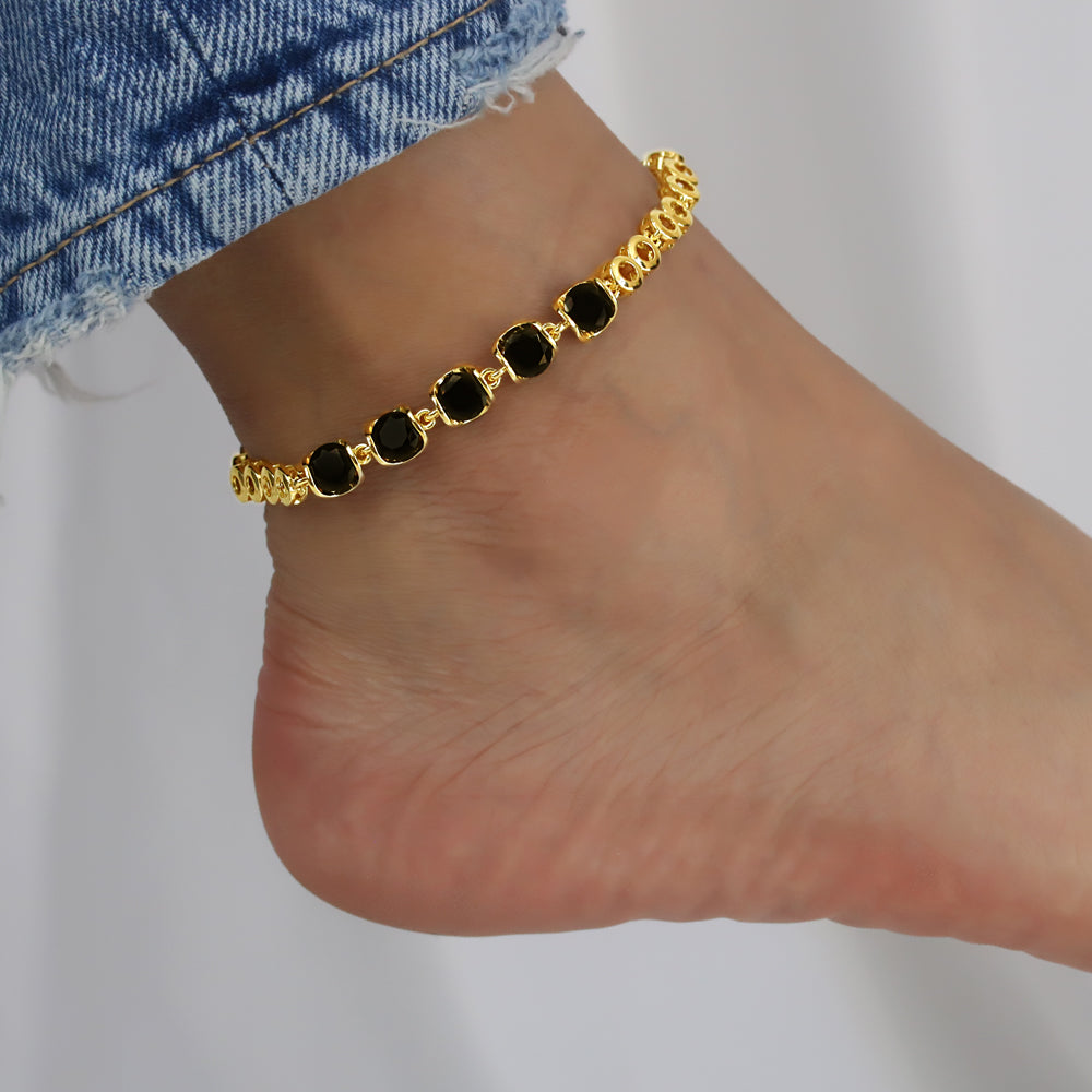 CZ Anklet A 2106 (G) BK