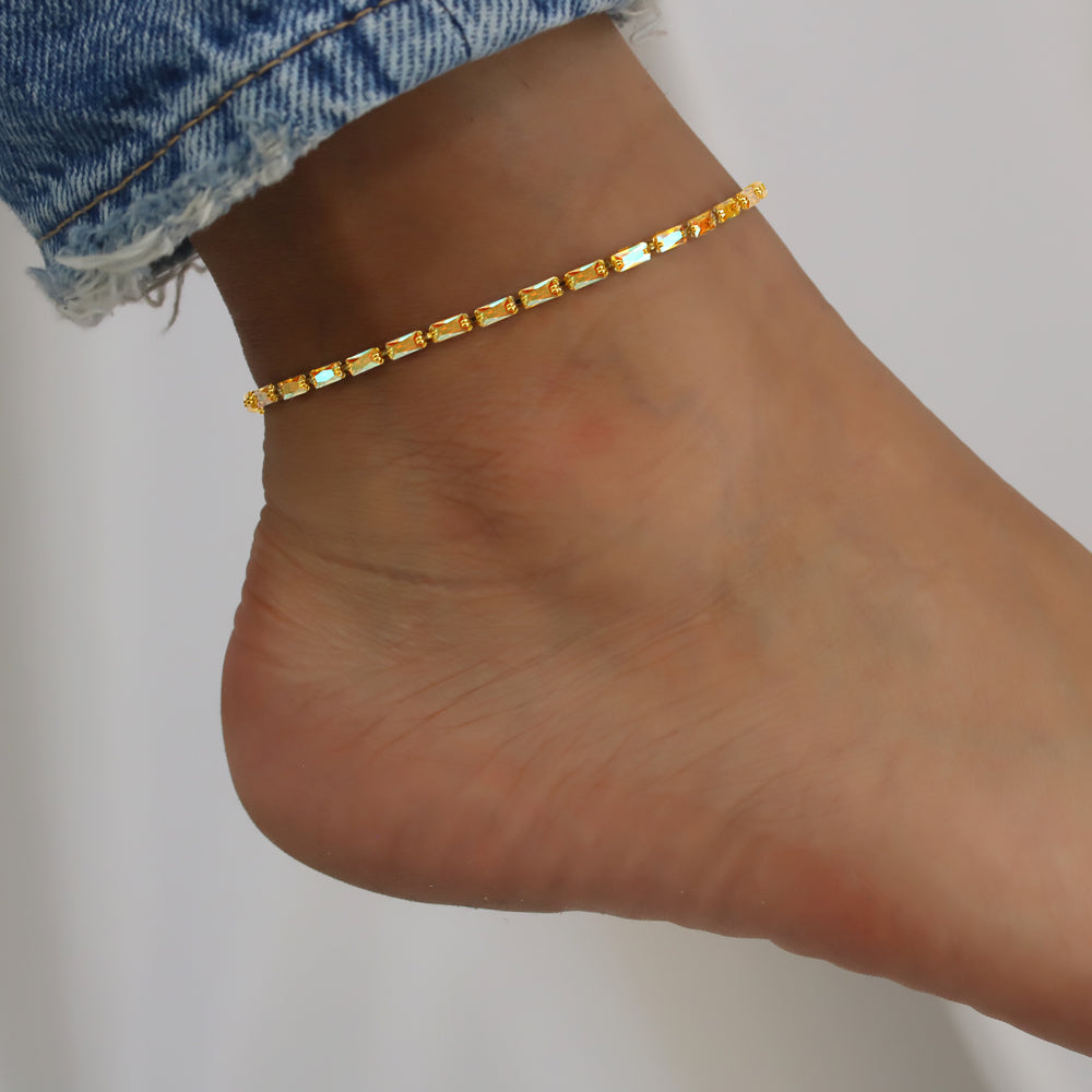 CZ Anklet A 2107 AB G