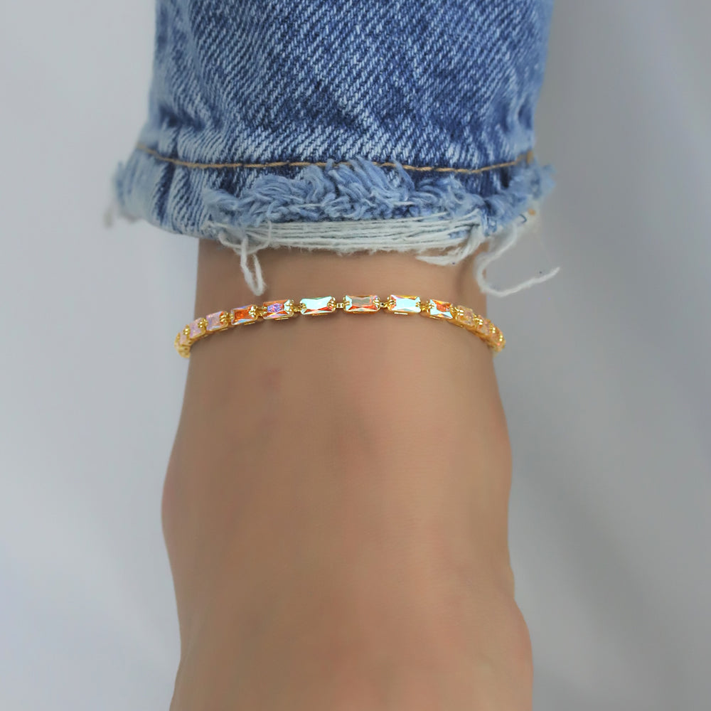 CZ Anklet A 2107 AB G