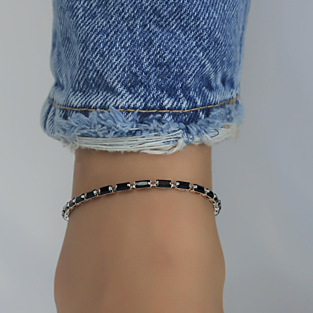 CZ Anklet A 2107 BK S