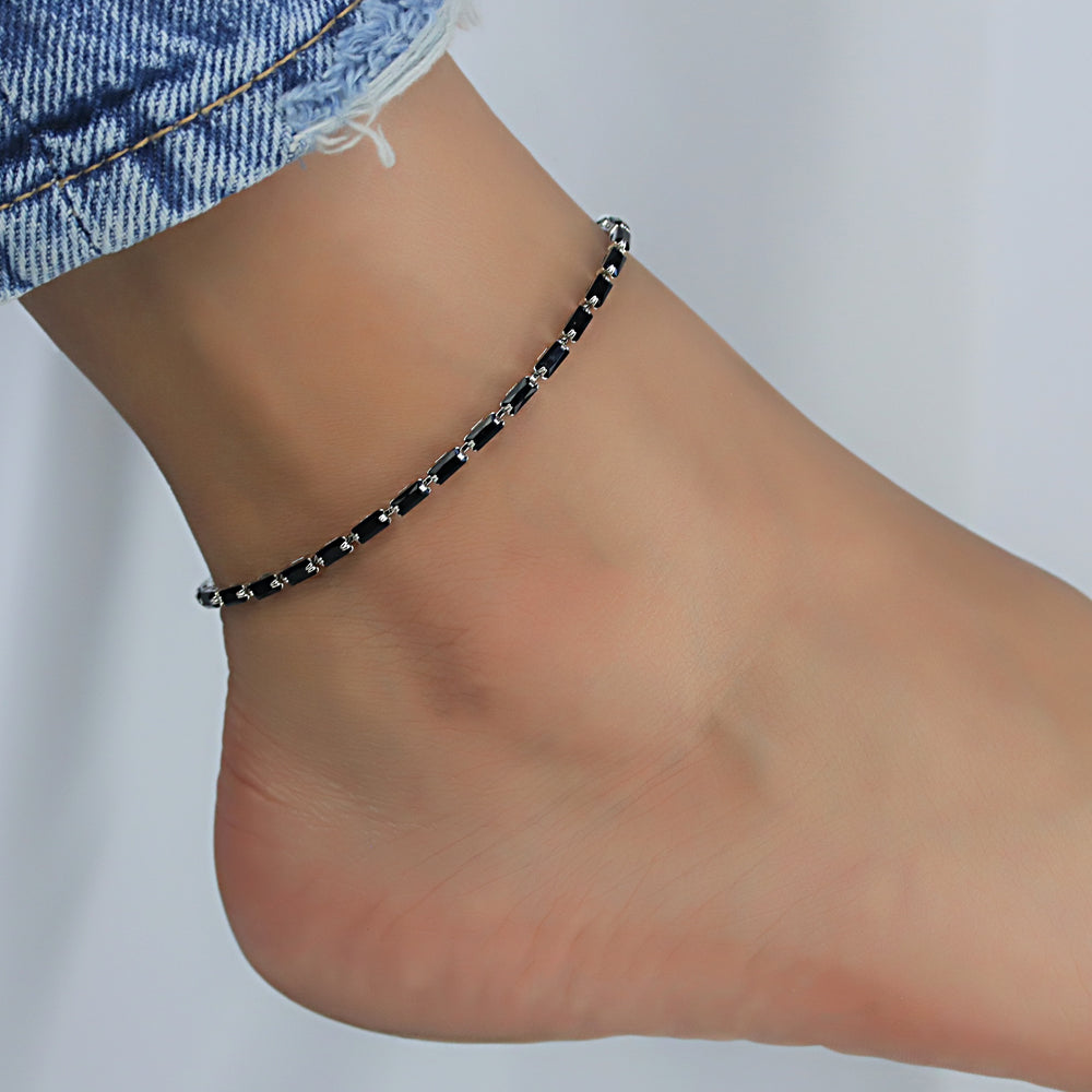 CZ Anklet A 2107 BK S