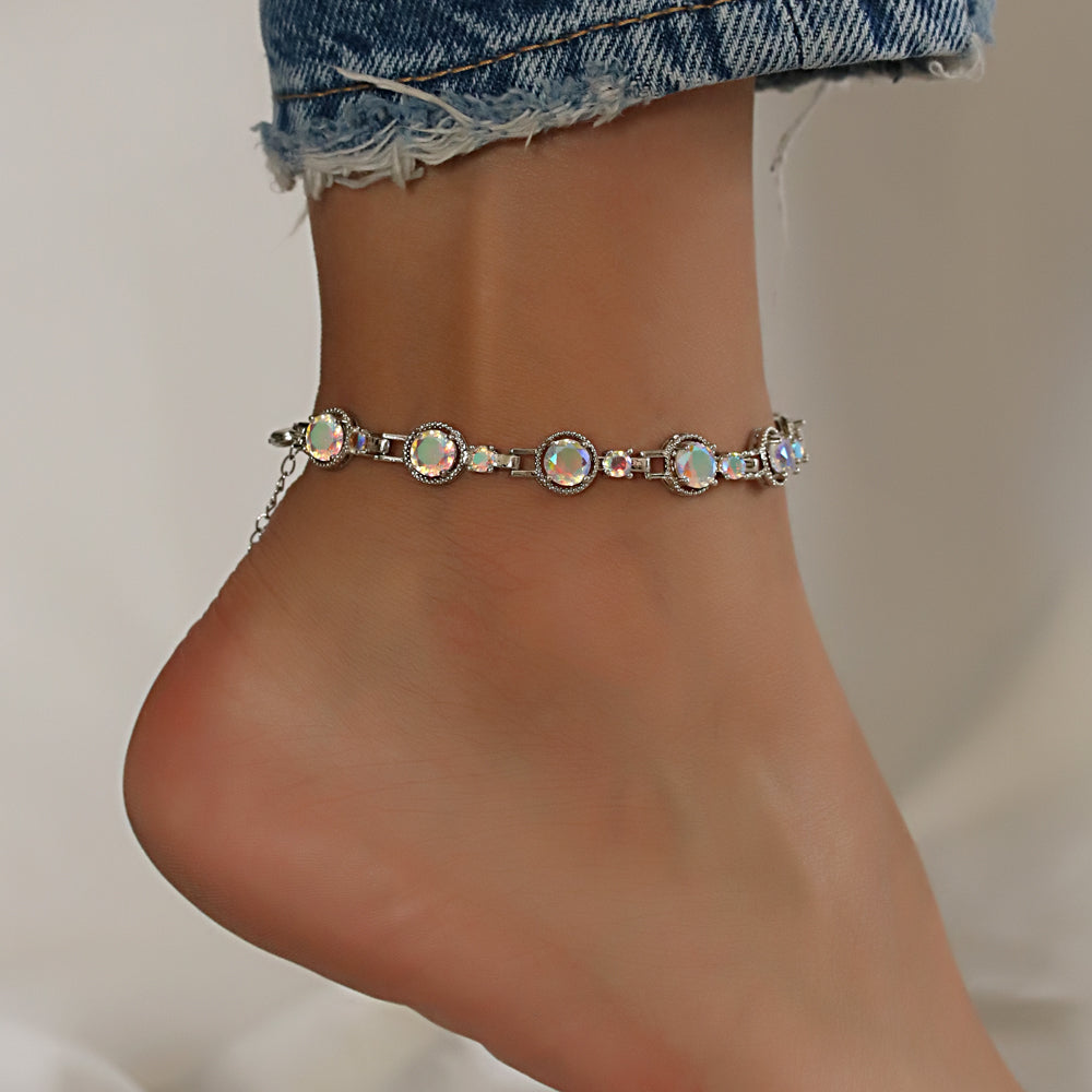 Full Stones CZ Anklet A 2108 S AB