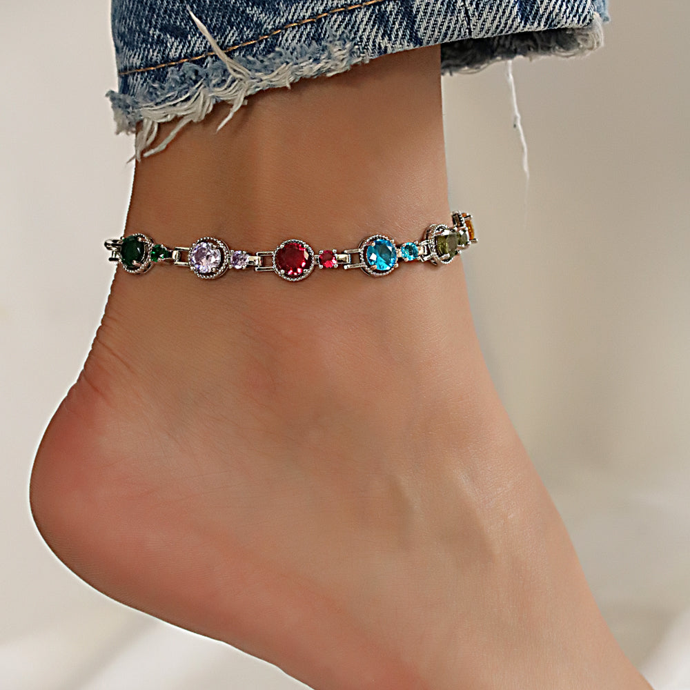 Full Stones CZ Anklet A 2108 (S) M