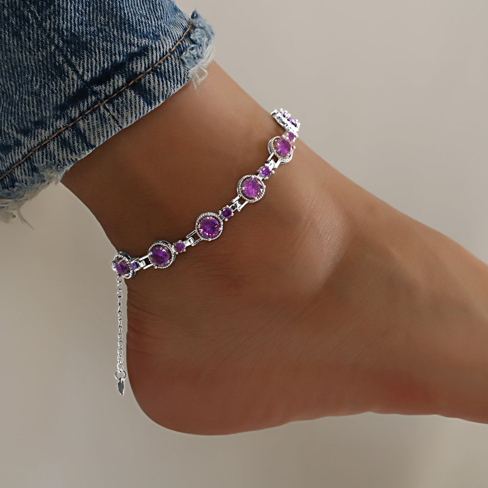 Full Stones CZ Anklet A 2108 (S) PR