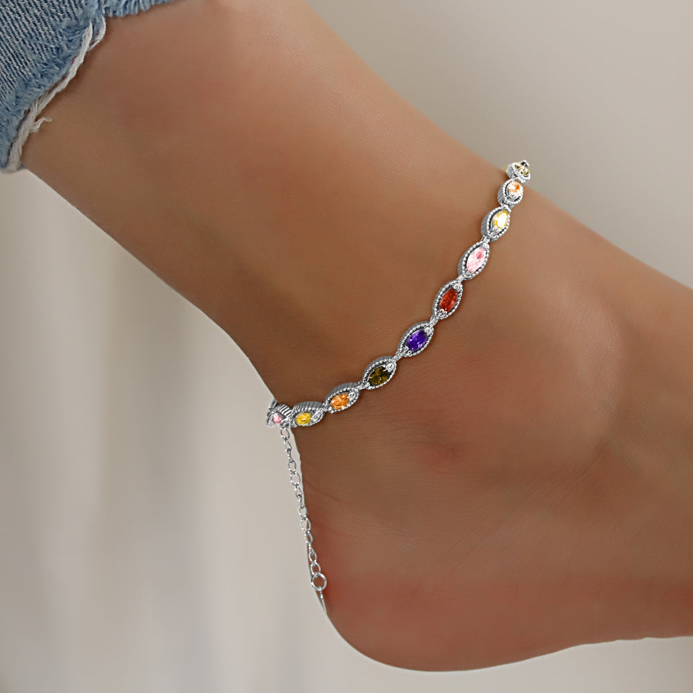 Full Stones CZ Anklet A 2110 (S) M