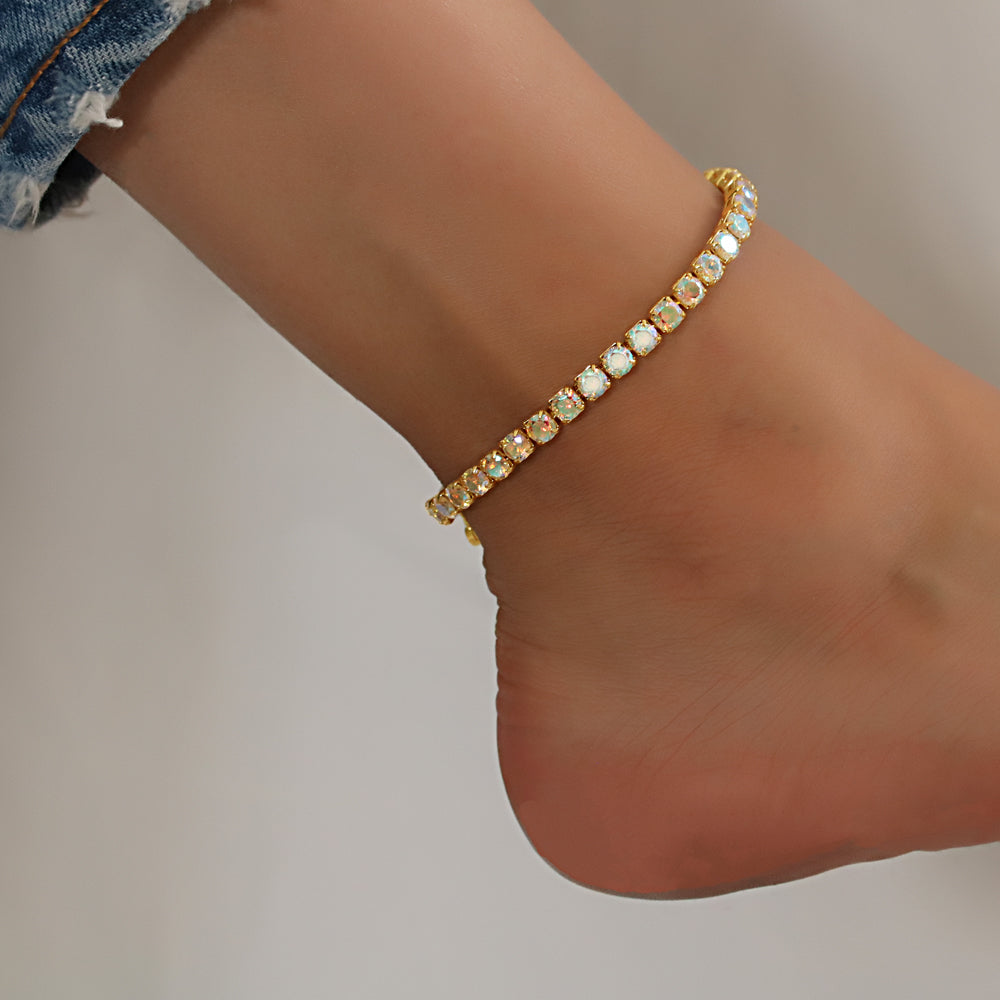 Full Stones CZ Anklet A 2111 (G) AB