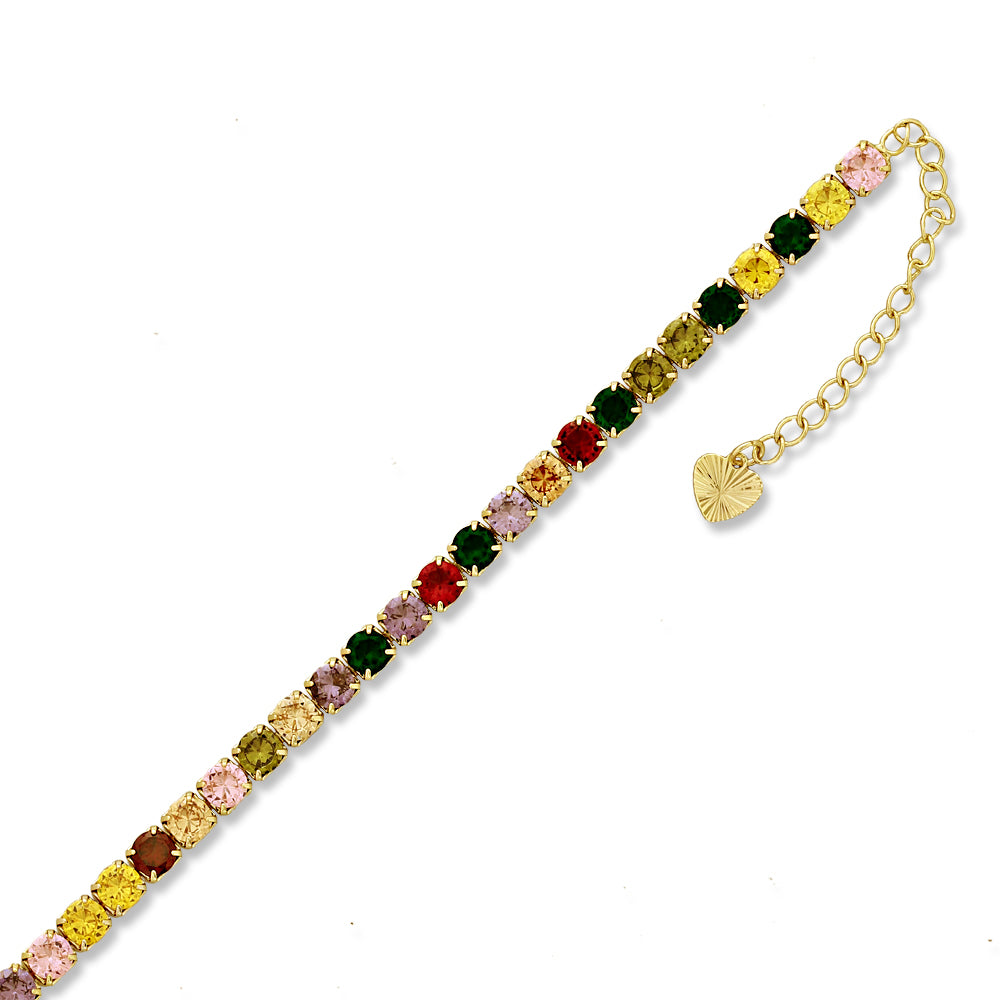 Full Stones CZ Anklet A 2111 (G) M