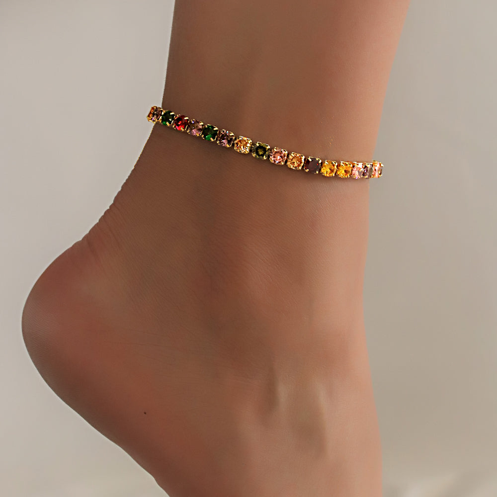 Full Stones CZ Anklet A 2111 (G) M