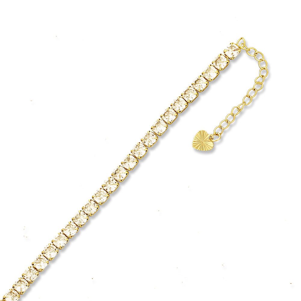 Full Stones CZ Anklet A 2111 (G) W