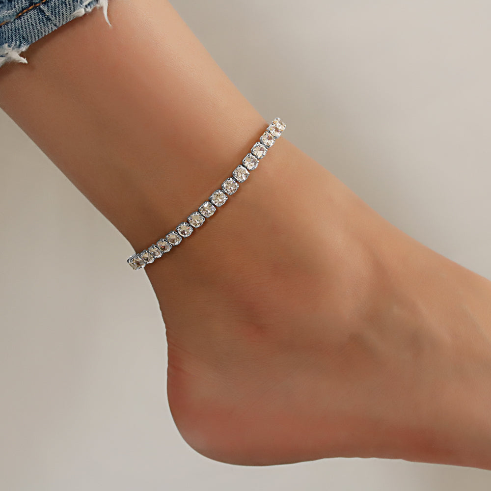 Full Stones CZ Anklet A 2111 (S) W