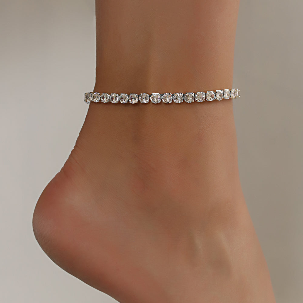 Full Stones CZ Anklet A 2111 (S) W