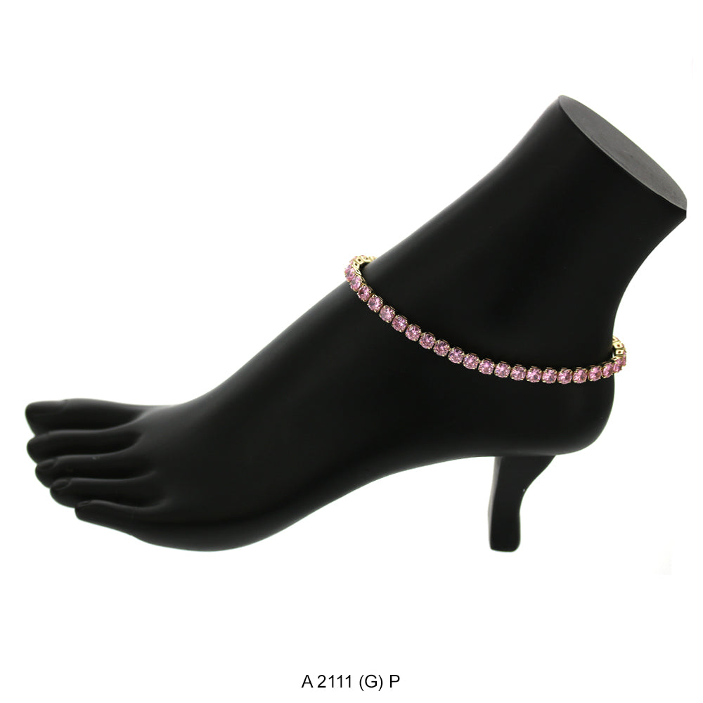 Full Stones CZ Anklet A 2111 (G) P