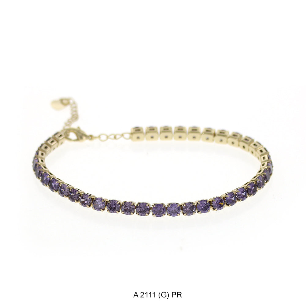 Full Stones CZ Anklet A 2111 (G) PR