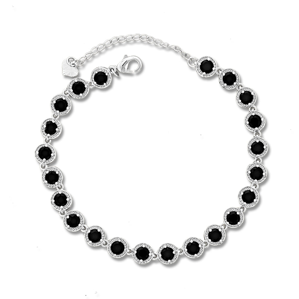 Full Stones CZ Anklet A 2112 (S) BK