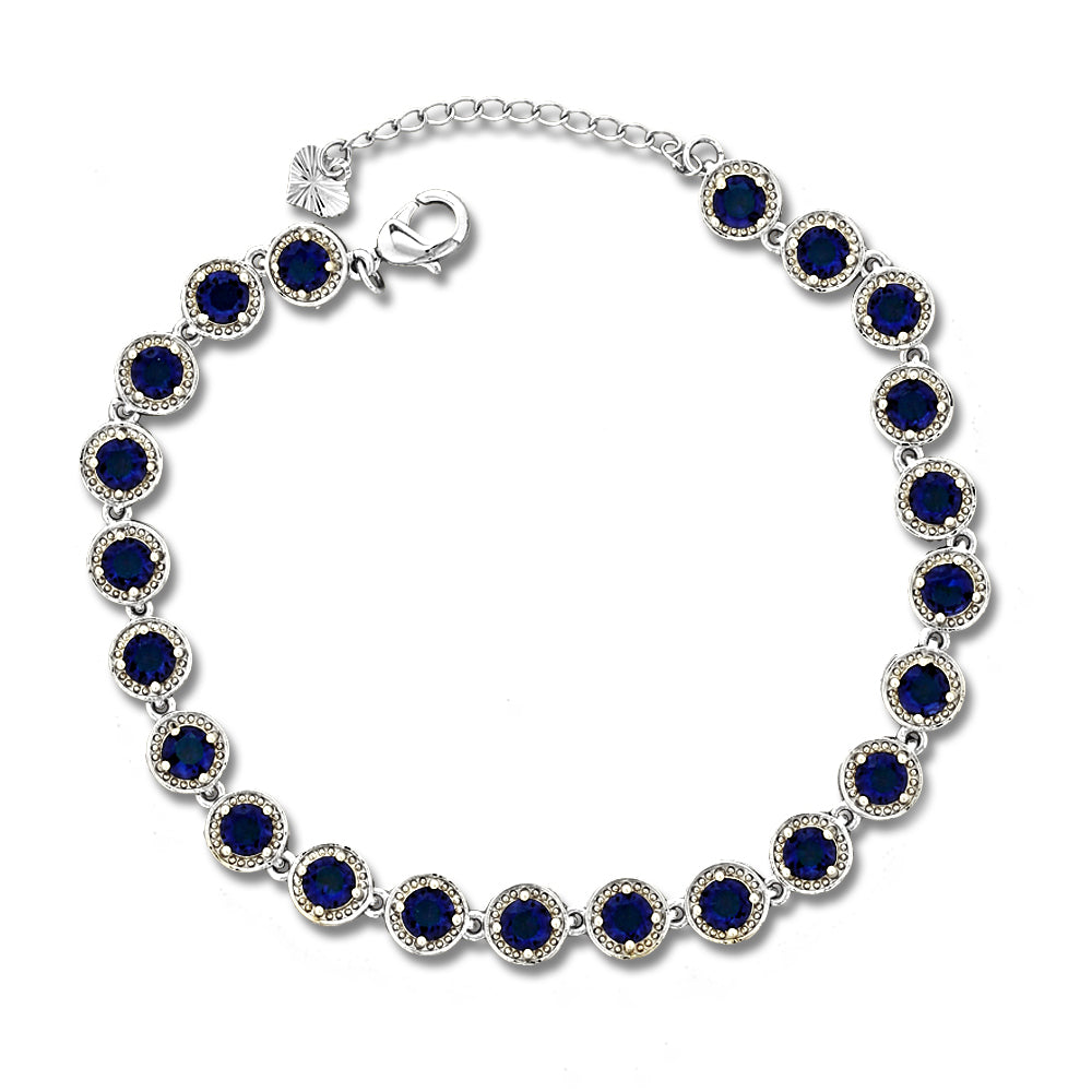 Full Stones CZ Anklet A 2112 (S) BL