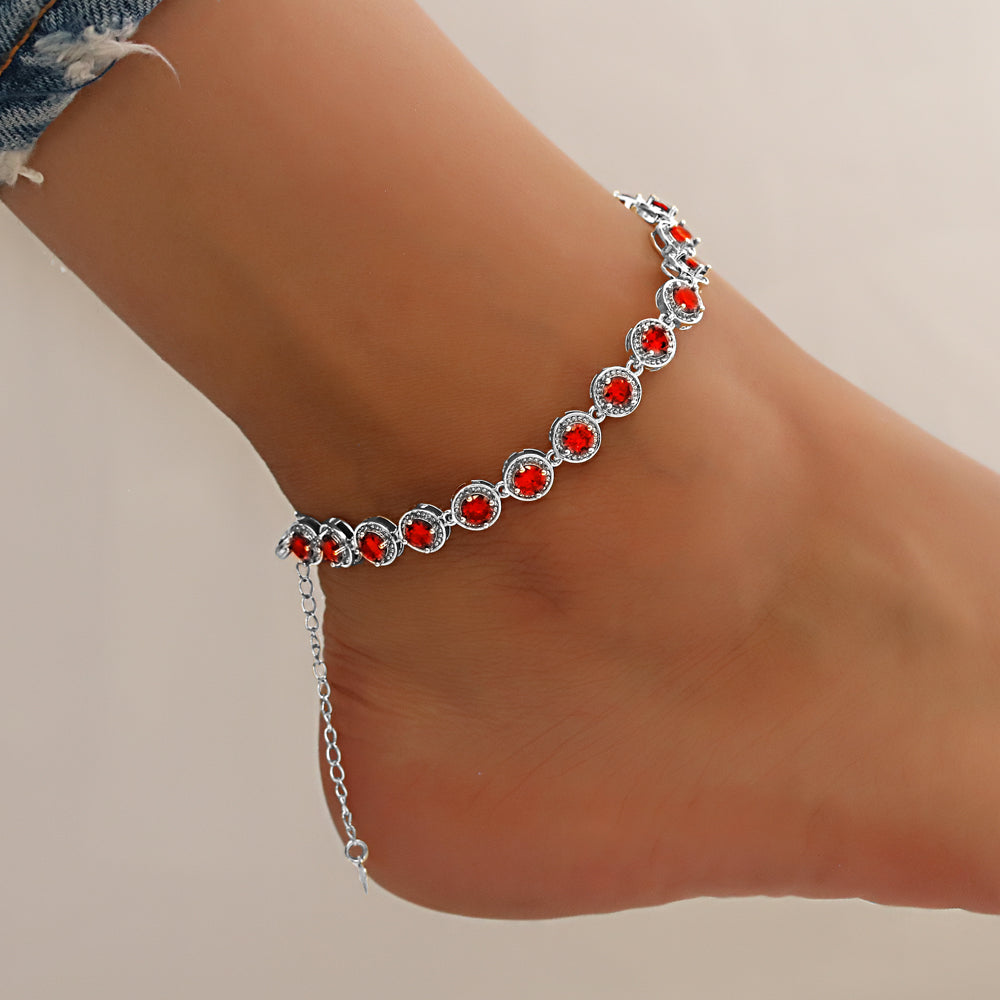 Full Stones CZ Anklet A 2112 (S) R