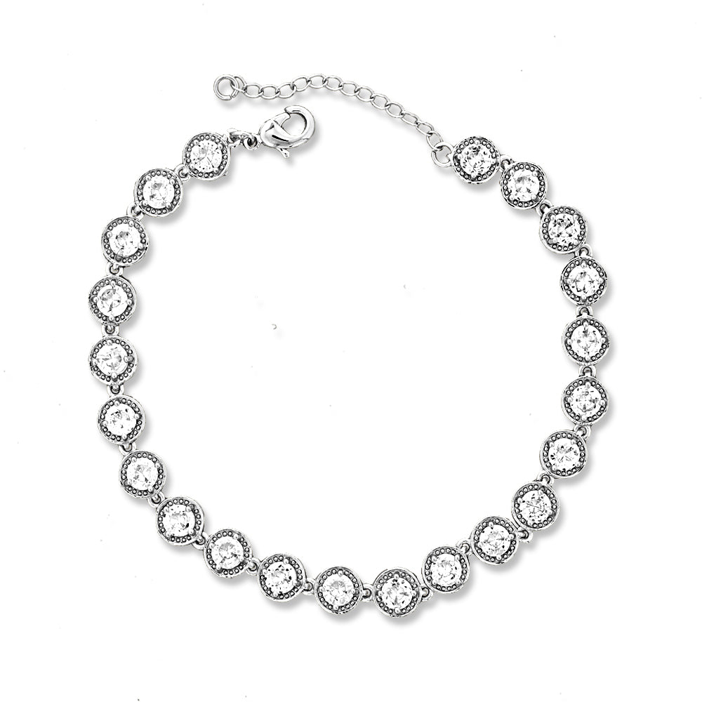 Full Stones CZ Anklet A 2112 (S) W