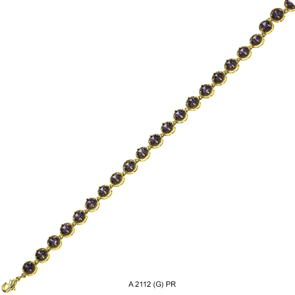 Full Stones CZ Anklet A 2112 (G) PR