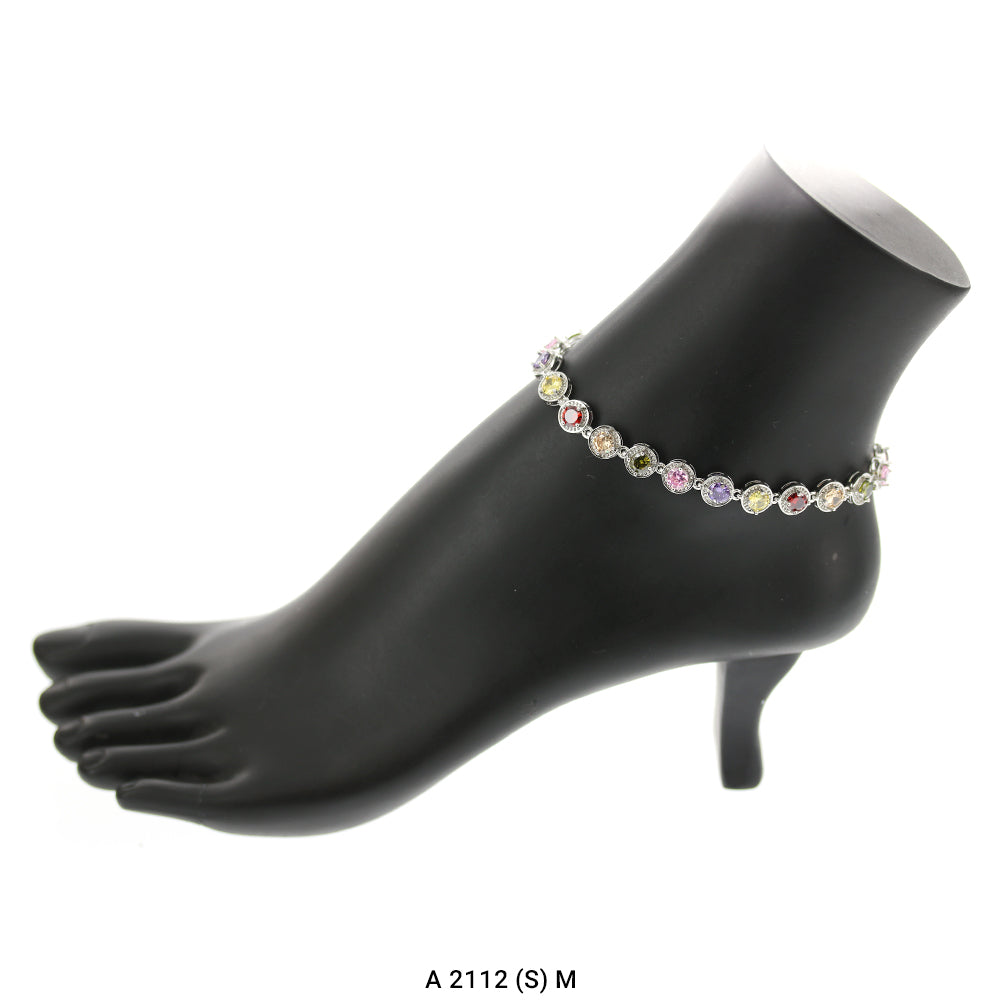 Full Stones CZ Anklet A 2112 (S) M