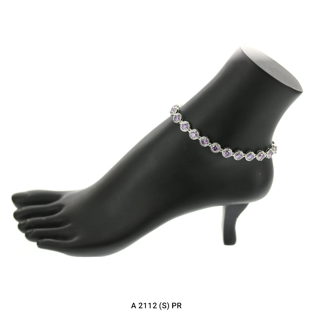 Full Stones CZ Anklet A 2112 (S) PR