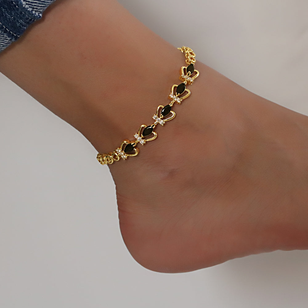 CZ Anklet A 2113 BK ( G )