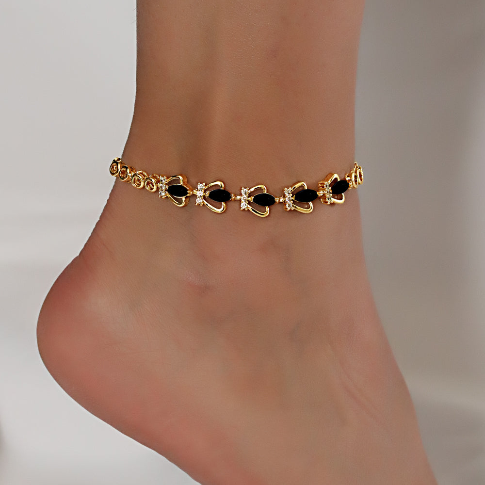 CZ Anklet A 2113 BK ( G )