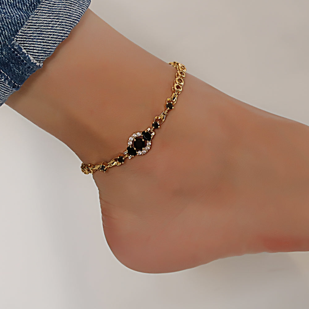 CZ Anklet A 2114 (G) BK