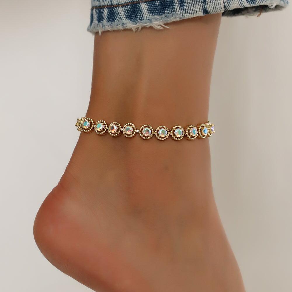 Full Stones CZ Anklet A 2116 (G) AB