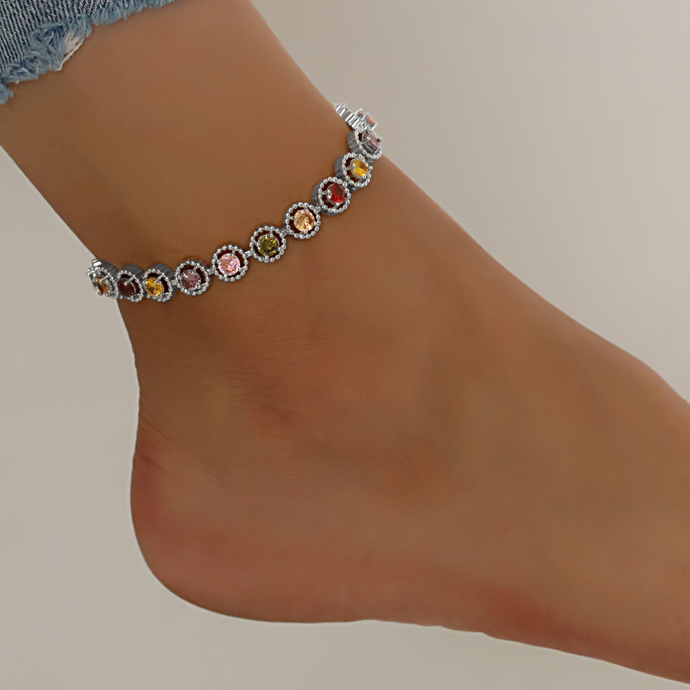 Full Stones CZ Anklet A 2116 (S) M